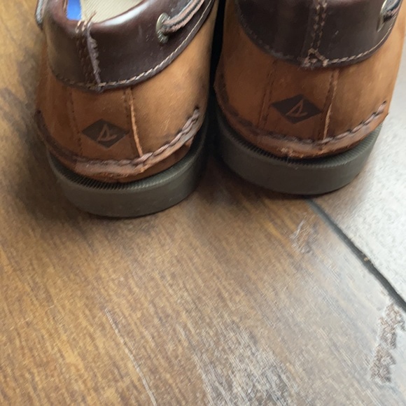 Men’s sherry top sider shoes brown suede material - Picture 2 of 5